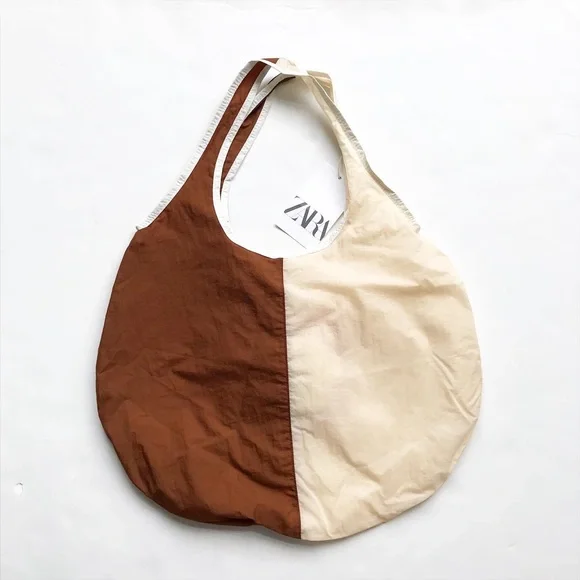 Zara NWT thin color block packable bag M - Picture 5 of 6